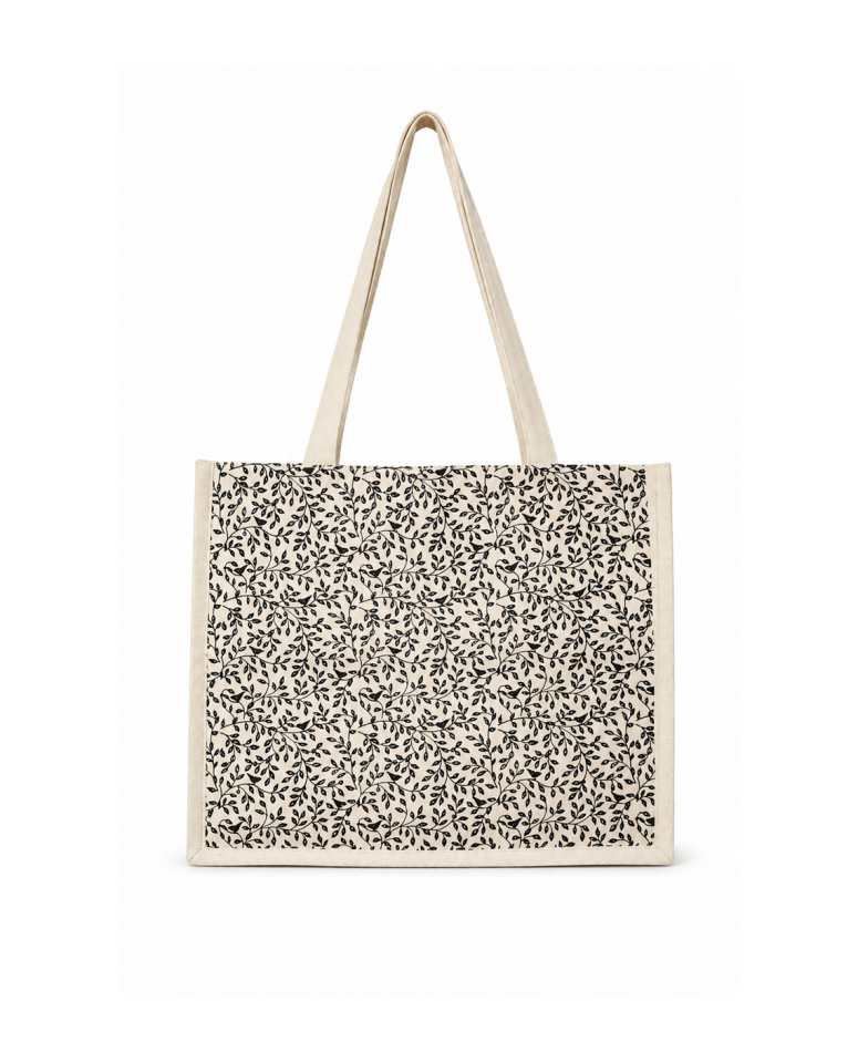 Kuşakk Desenli Canvas Çanta
