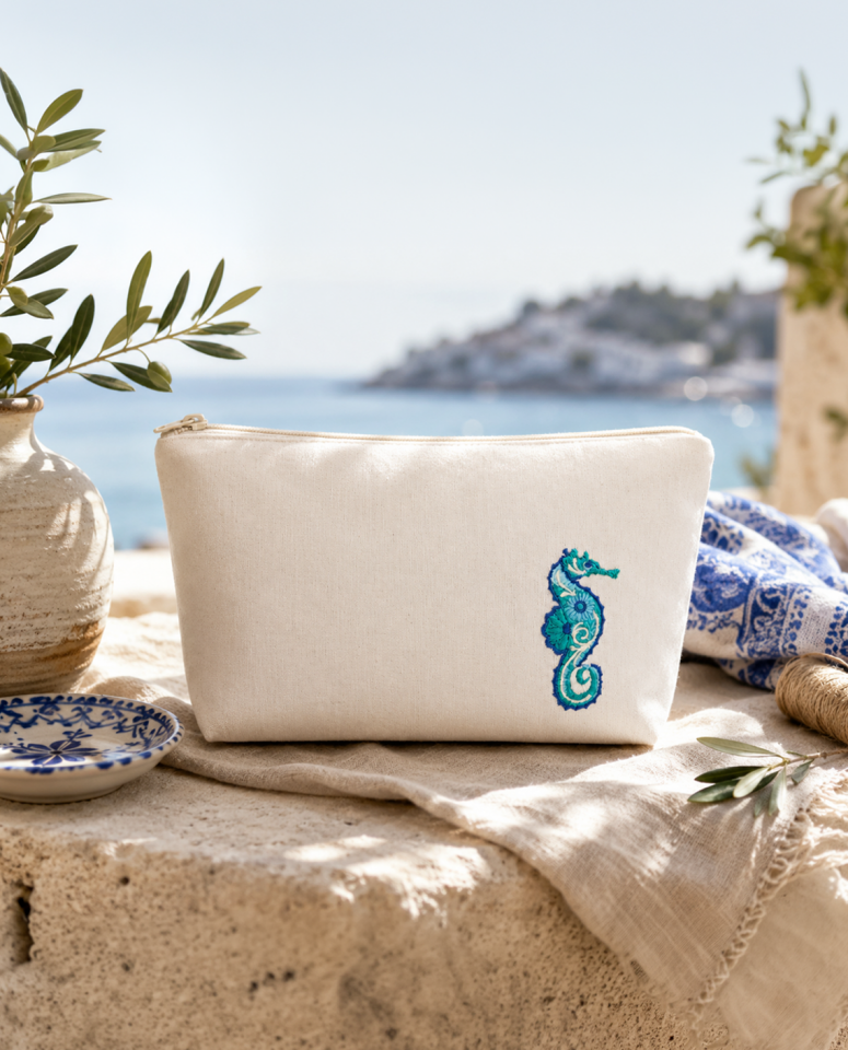 Nakışlı Bez Clutch Cüzdan